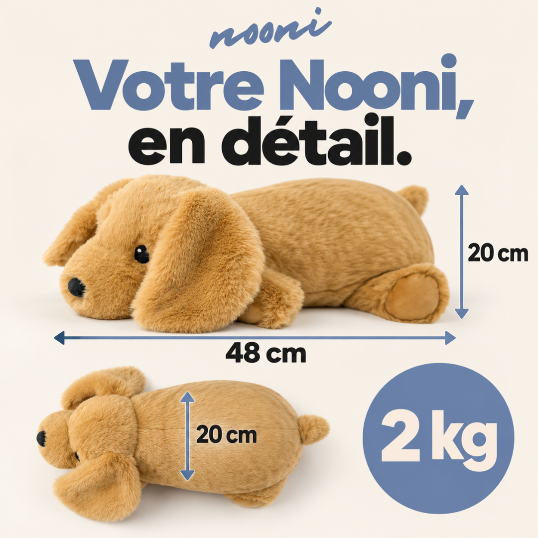 Nooni – Peluche lestée apaisante pour enfants et adultes